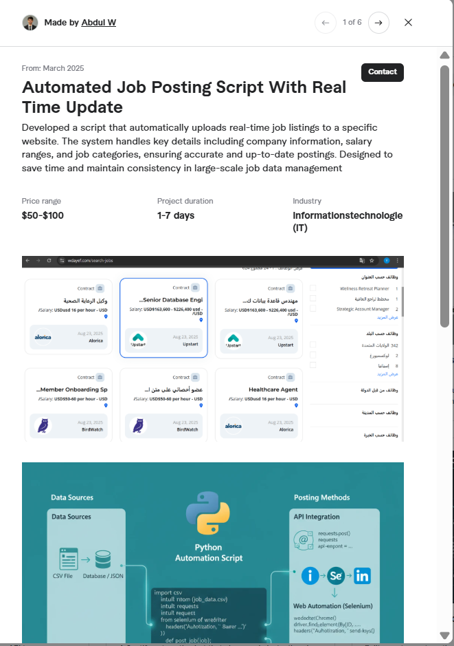 Automated Job Posting Script project