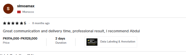 Review screenshot from Nigeria