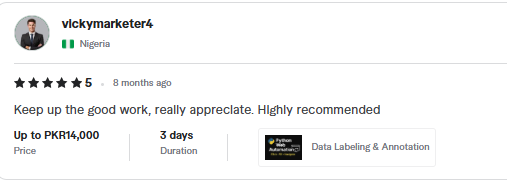 Review screenshot from India